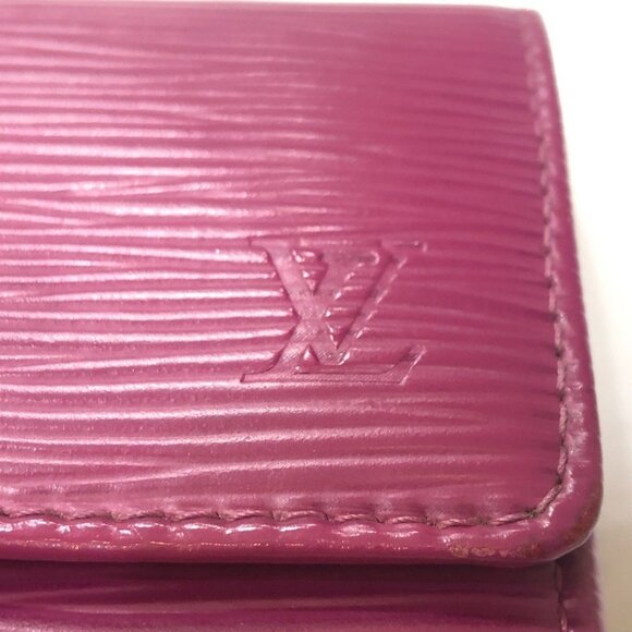 LOUIS VUITTON Purple Leather Wallet - Picture 6 of 11